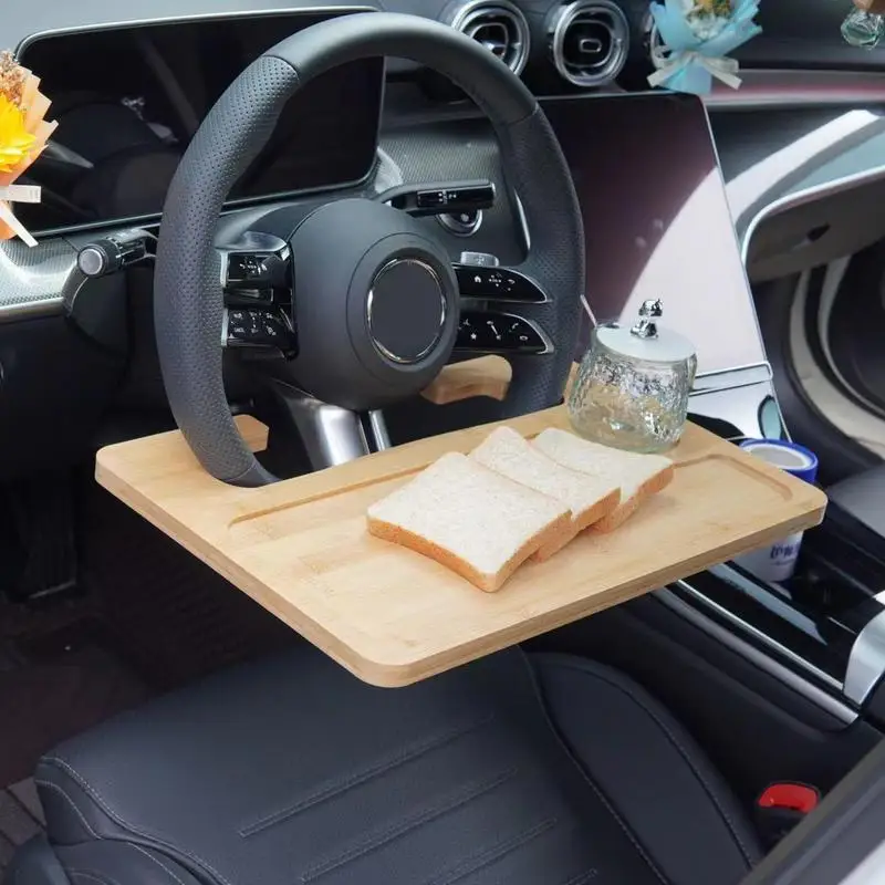 Car Steering Wheel Tray Multipurpose Steering Wheel Table Trays For Food Eating Multi-use Car Seat Stand Trays With Drinks