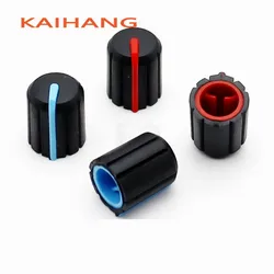 10PCS 11.5×14mm Rubber knob cap Potentiometer knob cap Mixing console panel knob cap D Shaped 0 degrees Inner Hole 6mm