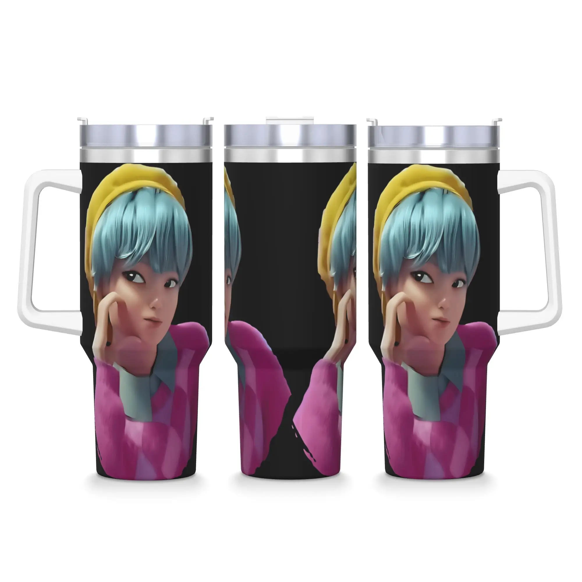 

Stainless Steel Tumbler BABY Saja Boys Kpop Demon Hunters Anime Thermal Cups Keep Heat Hot Drinks Mugs Cup Camping Water Bottle