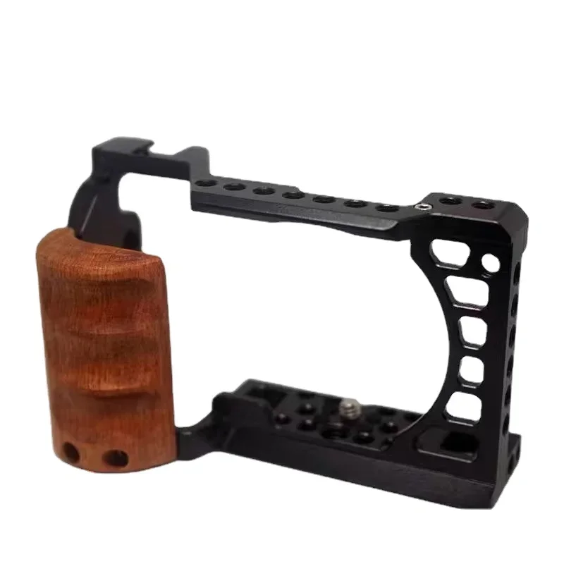 Aluminum Alloy Camera Cage for Sony A6100 A6300 A6400 A6500 Vlog Case Handheld Bracket Cold Shoe Mic LED Light Mount Video Rig