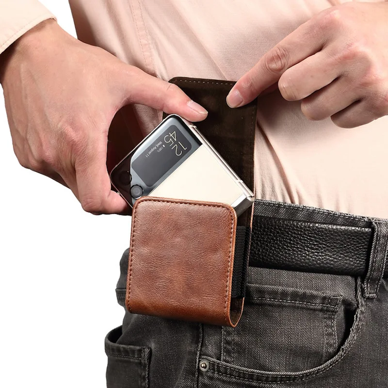 

Phone Purse Waterproof Belt Clip Case Men Waist Bag For Samsung Z Flip 4 3,Galaxy Flip4 Flip3,Motorala Razr 5G,Huawei P50 Pocket