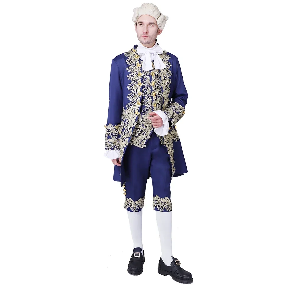 Century Men\'s Victorian Costume Regency Tailcoat Jacket Marie Antoinette Costume Suit Halloween Partywear Costume Outfit