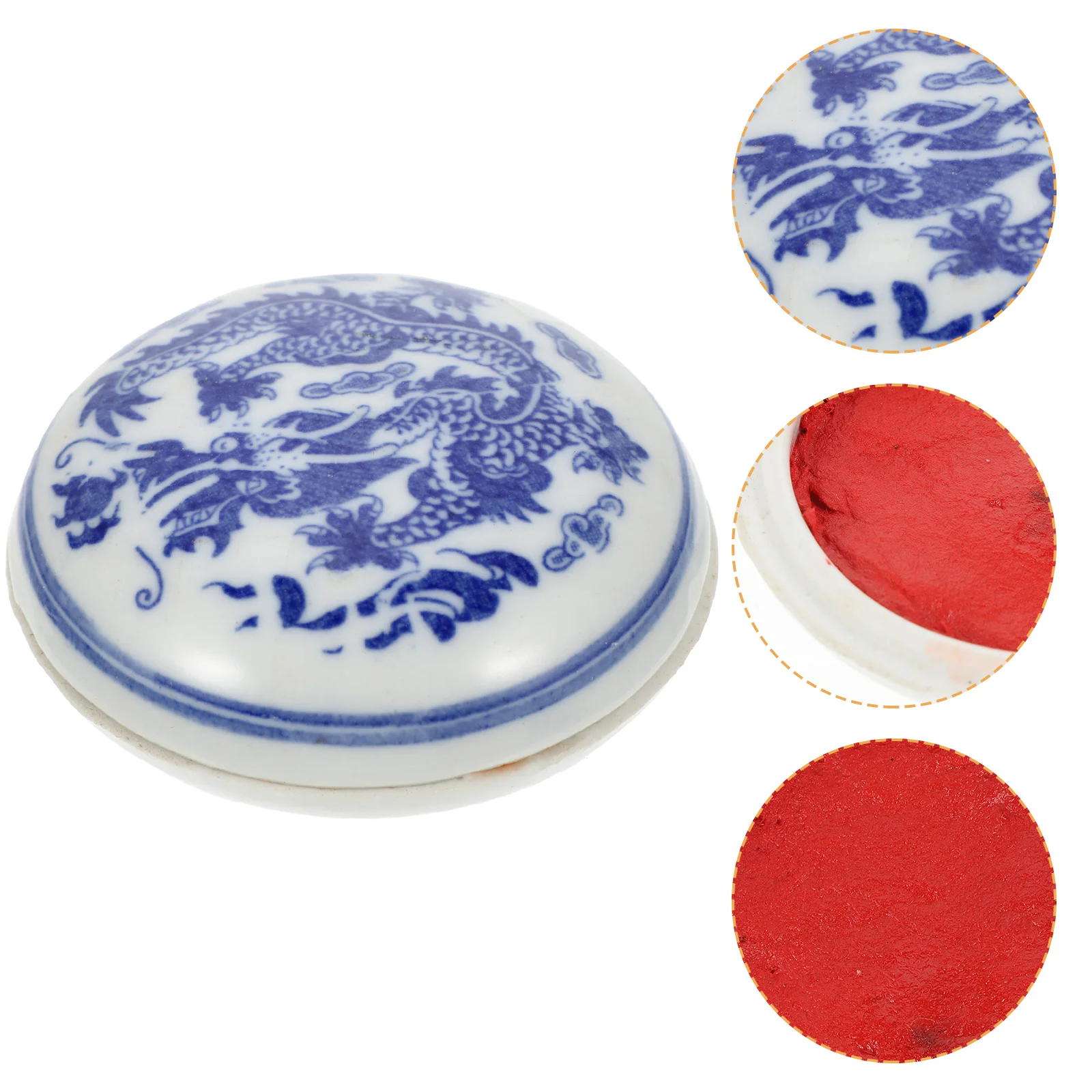 2 Pcs Calligraphy Ink Pad for Painting Red Drawing Ceramics Multipurpose Pads Student