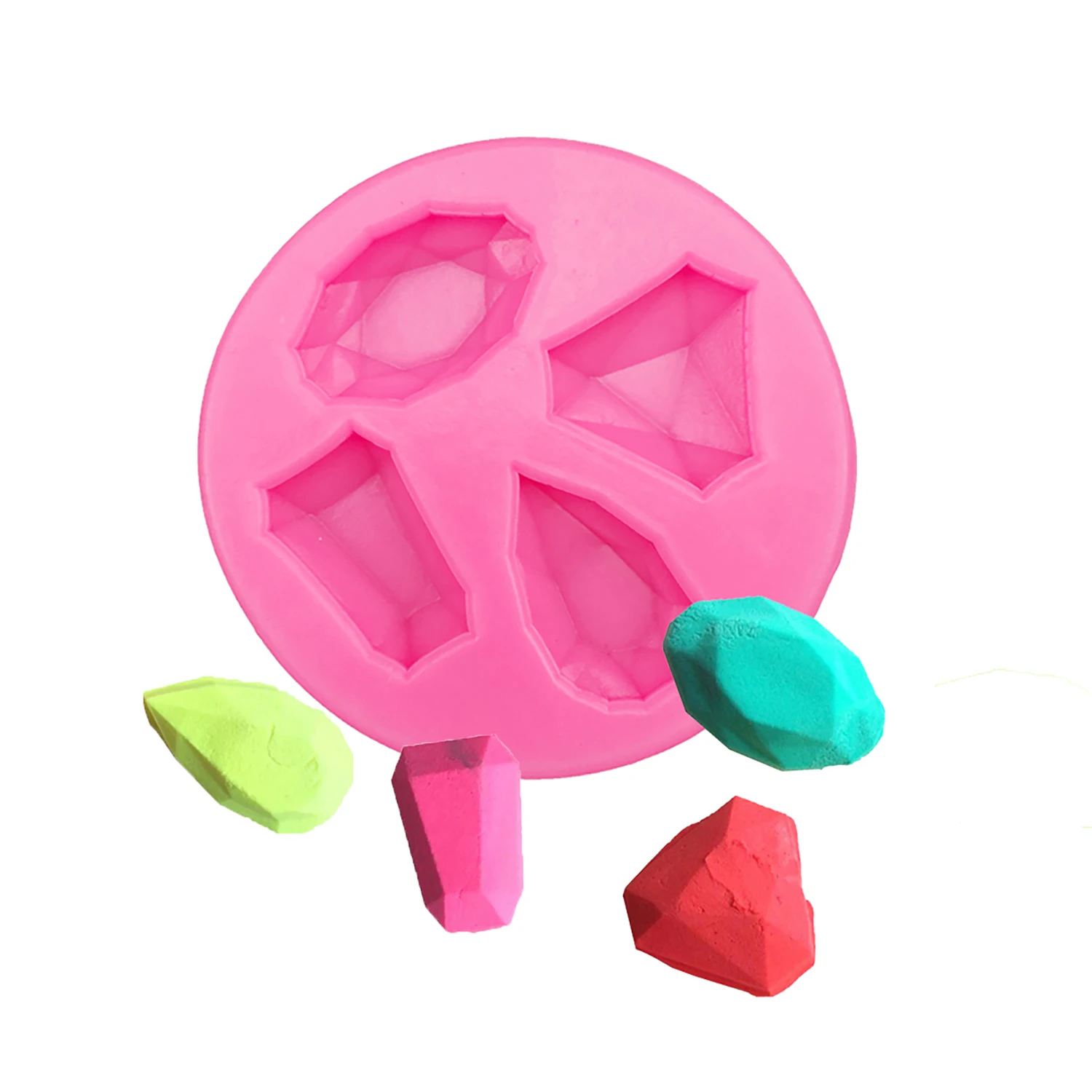 Edelstein-Schokoladen-Silikonform für Süßigkeiten, Kuchen, Eis, DIY-Backen, Polymer Clay, Kerzen, Gips, Kunsthandwerk-Zubehör