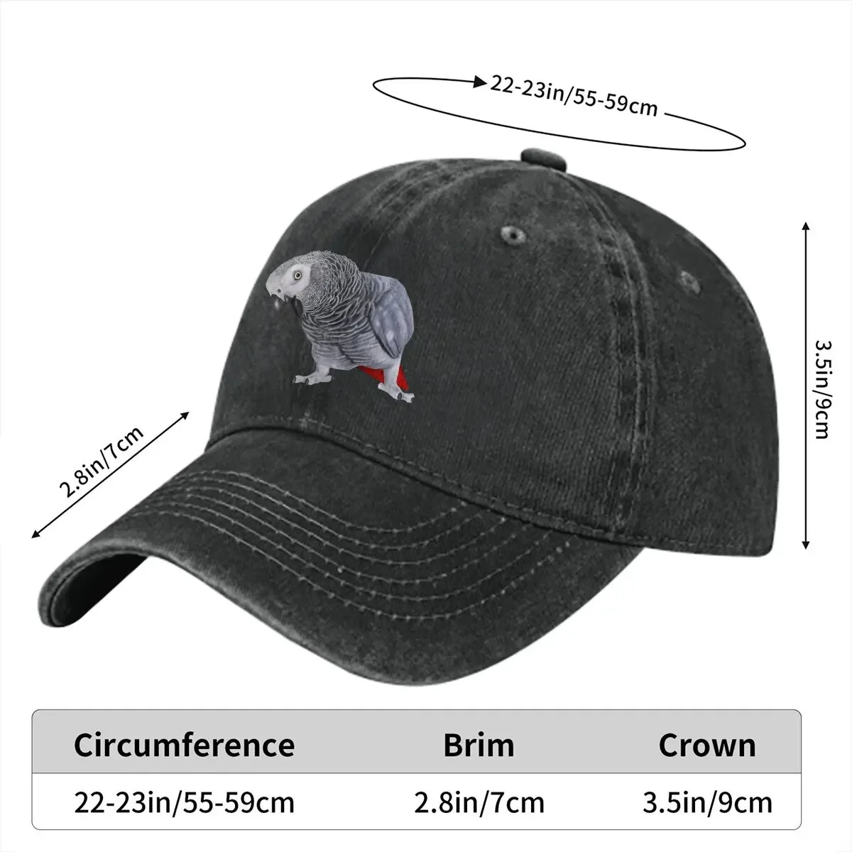 Parrot Birds Pet Multicolor Hat Peaked Women's Cap African Grey Parrot Personalized Visor Protection Hats