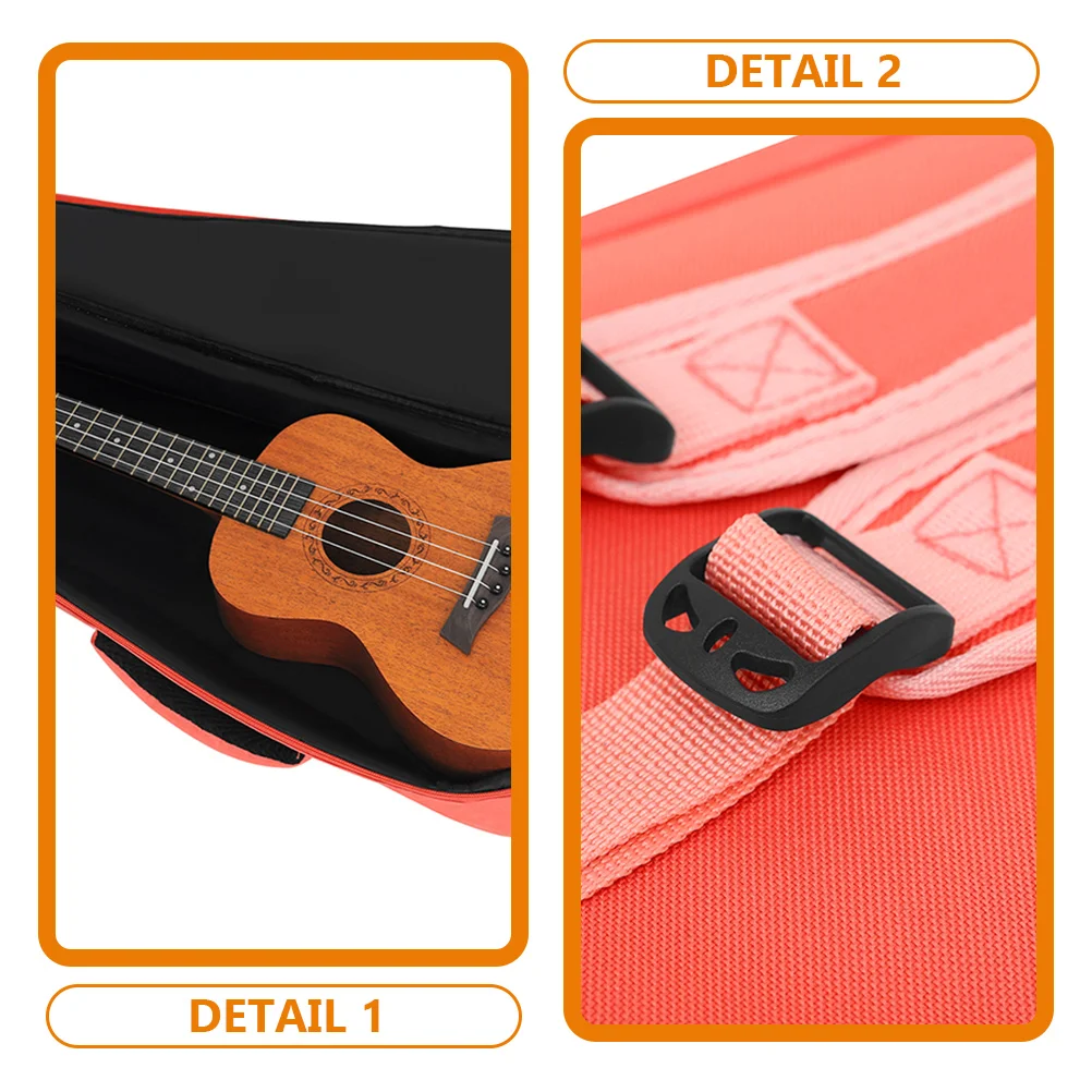

Storage Bag Ukulele Guitar Pouch Crystal Container Carry Case Carrying for Pink