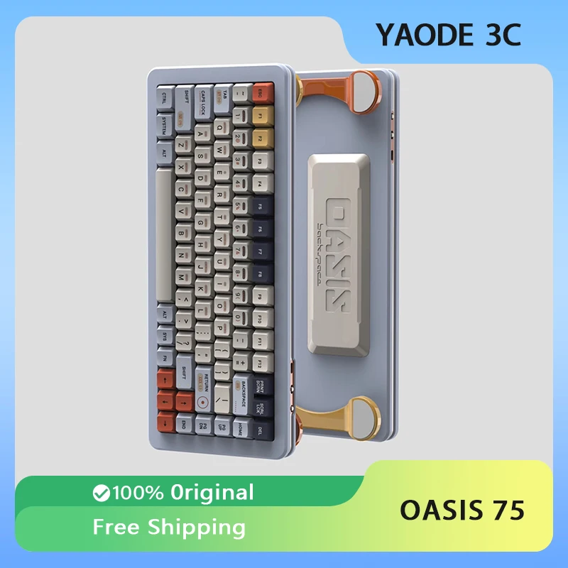 

BACKSPACE OASIS 75 Gamer Keyboard Esports Magnetic Switch Wired Keyboard Customized Hot Swap 84Keys 75% RGB Backlit RT Office