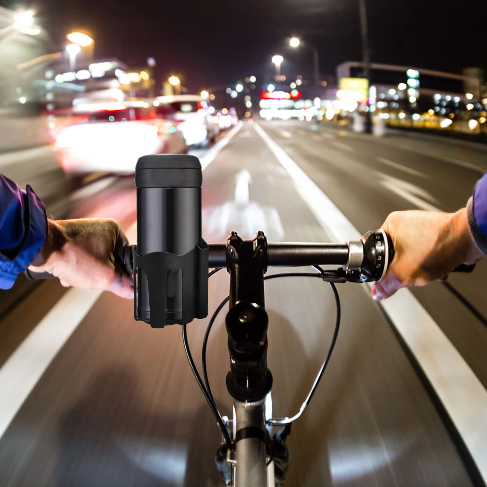 حامل أكواب للكرسي المتحرك قابل للتعديل لعربة المشي وحامل زجاجة الدراجة ومقود عالمي وأنبوب متين