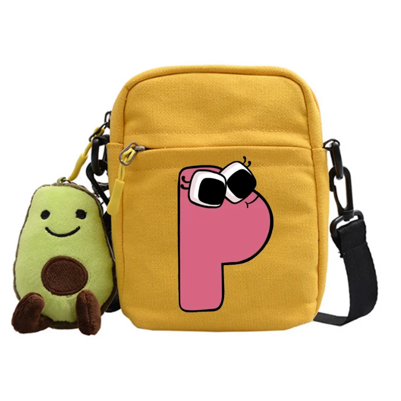 Alphabet Lore borsa a tracolla gioco Anime Crossbody Avocado zainetto ragazza ragazzo cartone animato stampato borsa Messager borsa regalo di