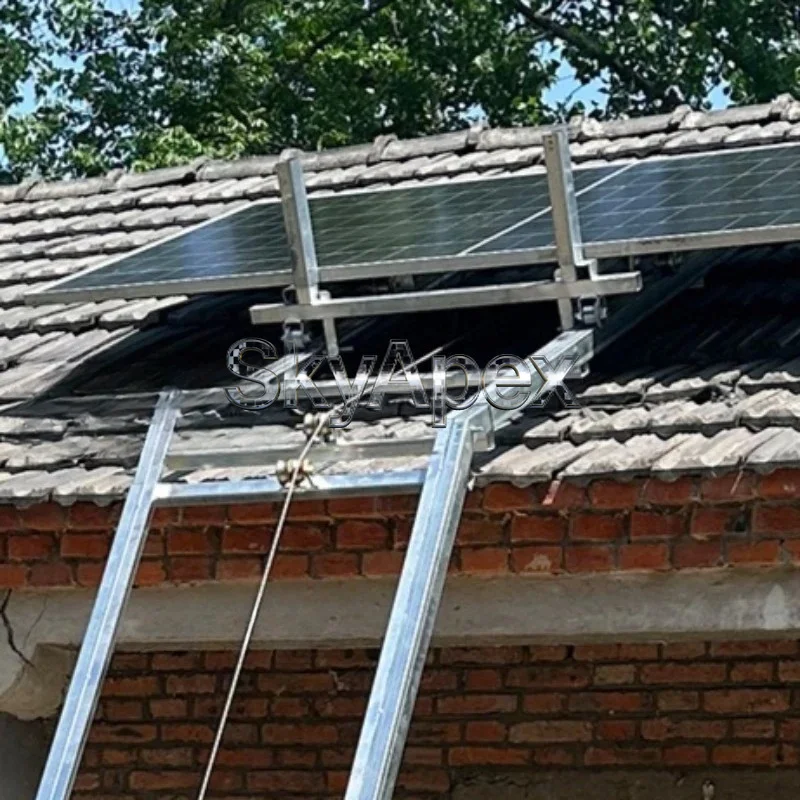 Slope Type Solar Panel Lift Small Tile Roof Special Glazed Tile Steel Door Window Loading Automatic Turning Elevator view 3