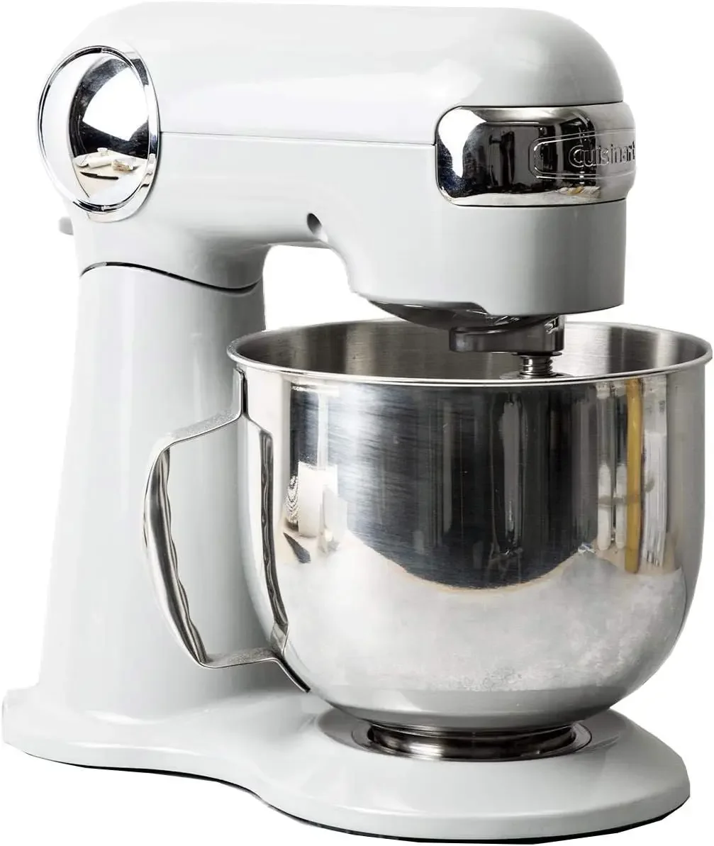 Stand Mixer, 12 Speed, 5.5 Quart Stainless Steel Bowl, Chef’s Whisk, Mixing Paddle, Dough Hook, Splash Guard w/ Pour Spout, Whit