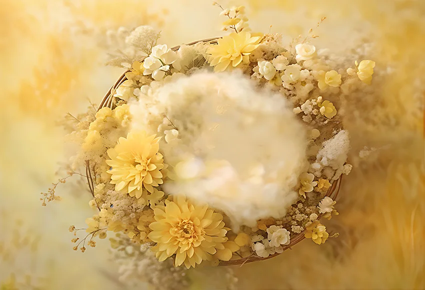 Photography Backdrop Newborn Baby 1st Birthday Party Backdrop Decor Flower Basket Baby Shower Portrait Photozone Banner