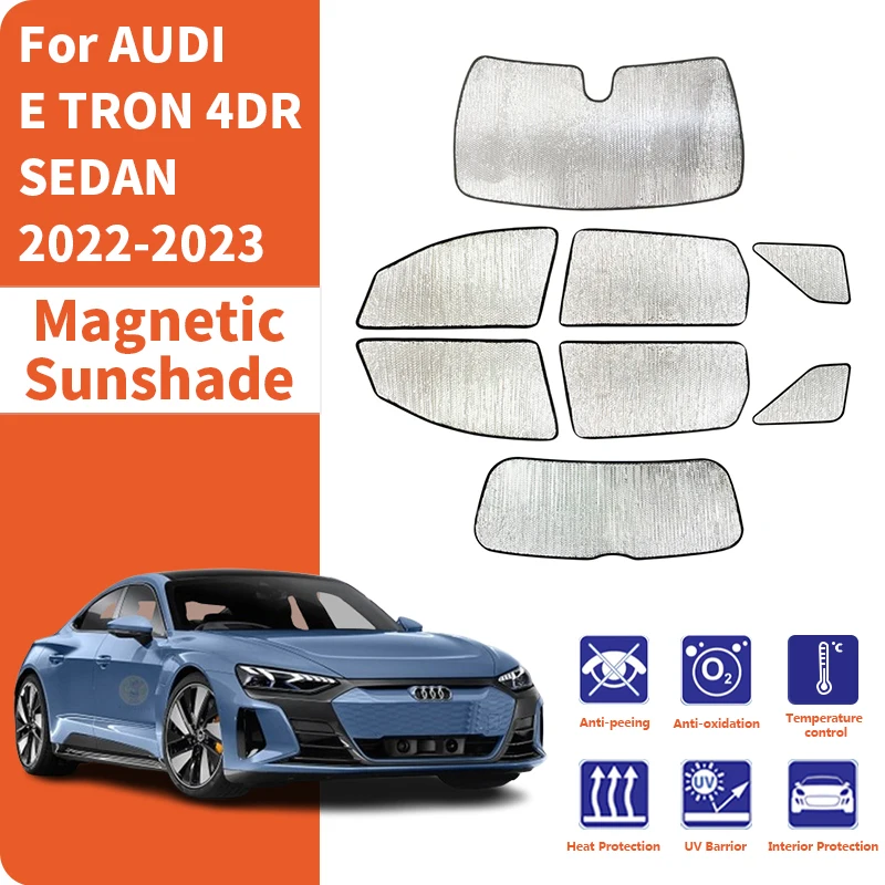 Custom Car Window Sunshade Anti-UV Car Sun Window Visors Sunshade Covers Accessories For AUDI E TRON 4DR SEDAN 2022-2023