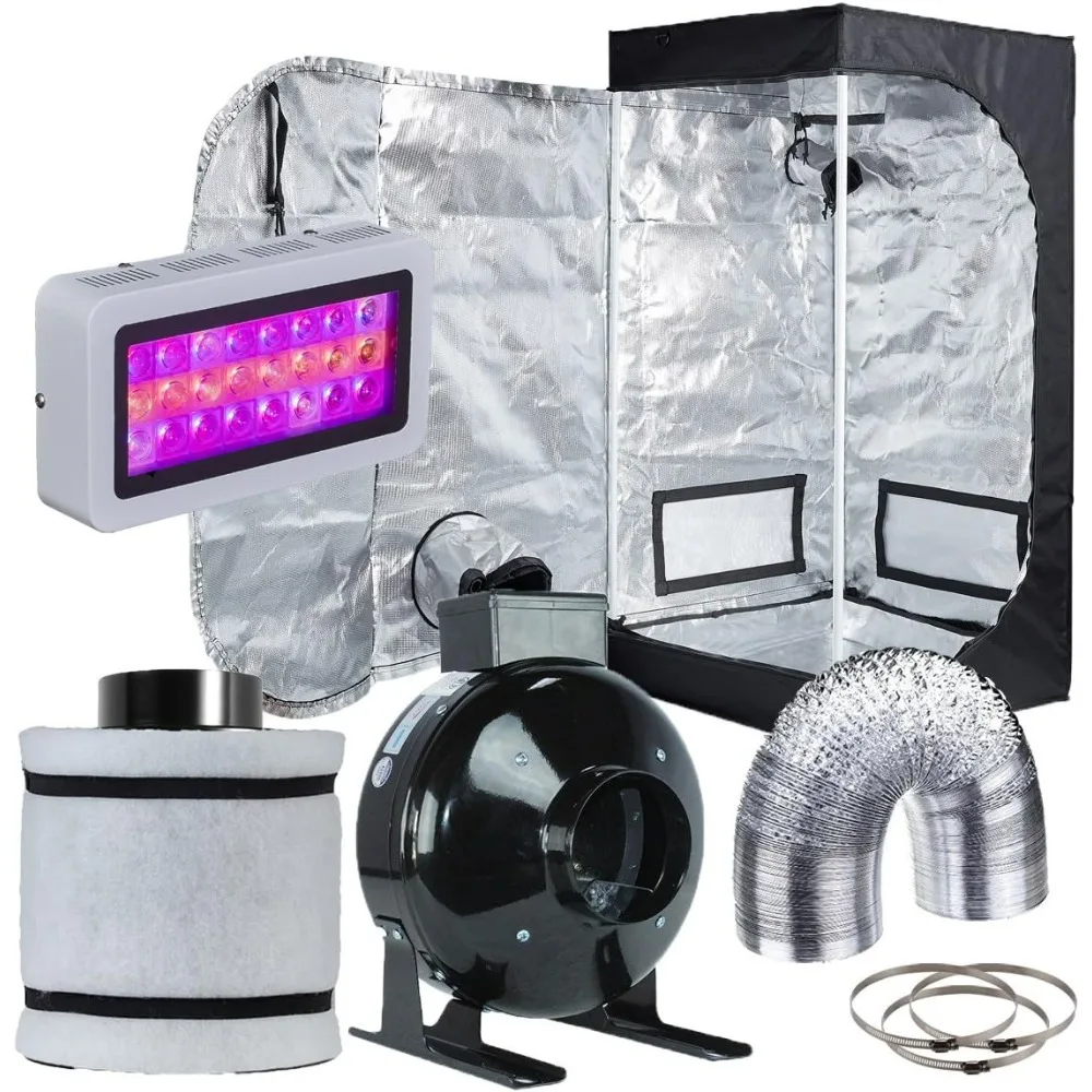 Grow Tent Kit Complete LED 300W Grow Light + 4