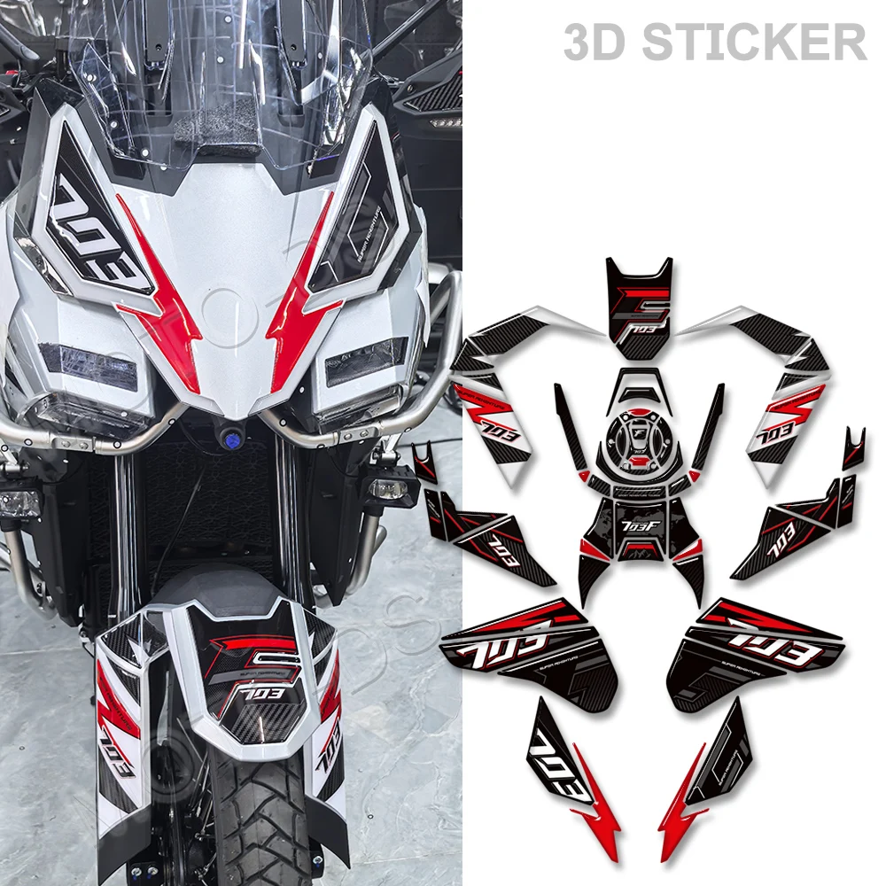 

Для мотоциклов Zontes ZT703-F ZT 703F 703 F Adventure: накладка на бак, наклейки на бак, накладки на ручки, наклейки на бензобак, наклейки на колени, наклейки на брызговик, наклейки-декали