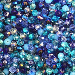 Isywaka azul Multicolor 2mm,3*4mm,4*6mm,6*8mm Austria cuentas de cristal facetadas cuentas redondas espaciadoras sueltas para fabricación de joyas