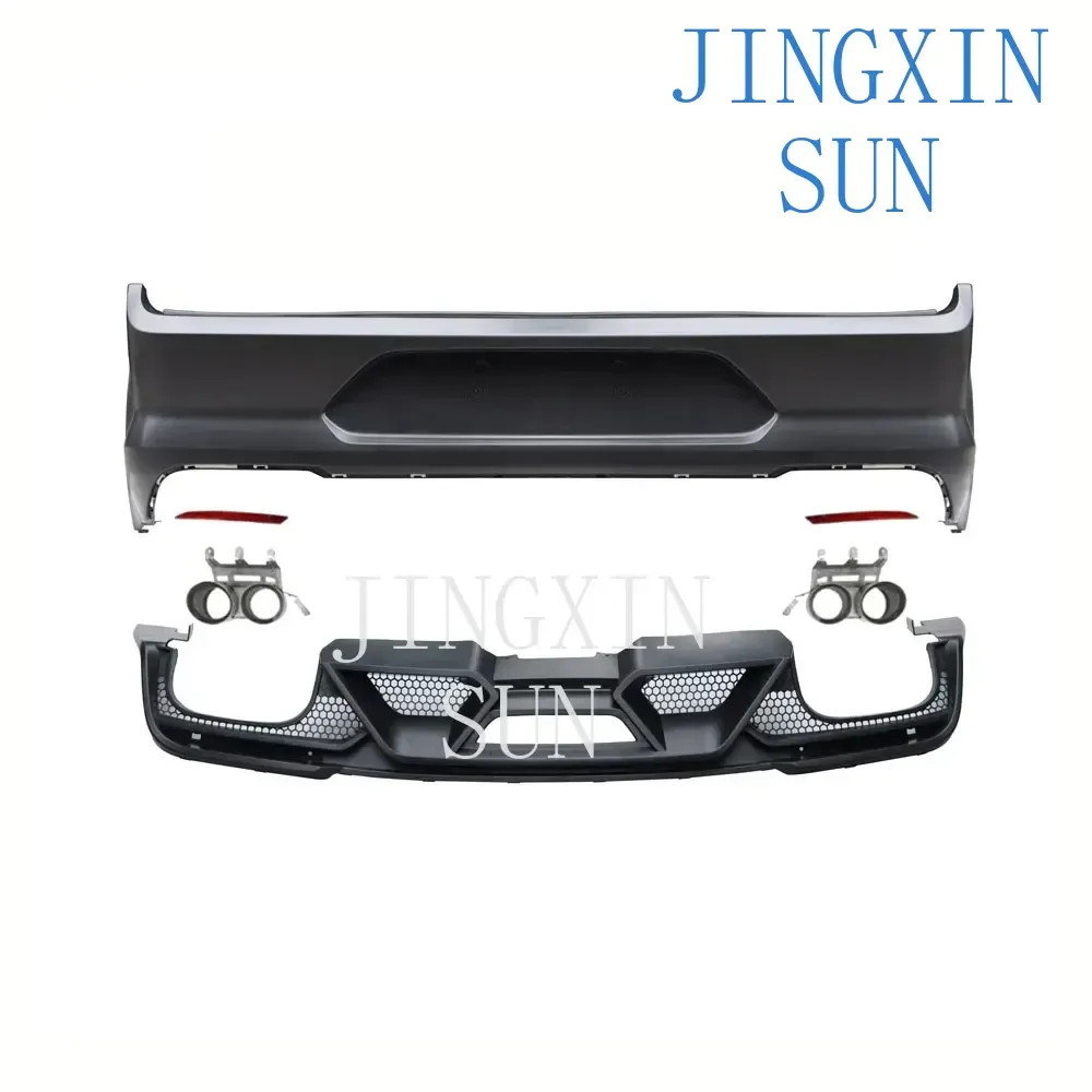 Car Bumpers Rear Bumper Assembly with Rear Lip and Tail Throat for MUSTANG GT500 2015-2017