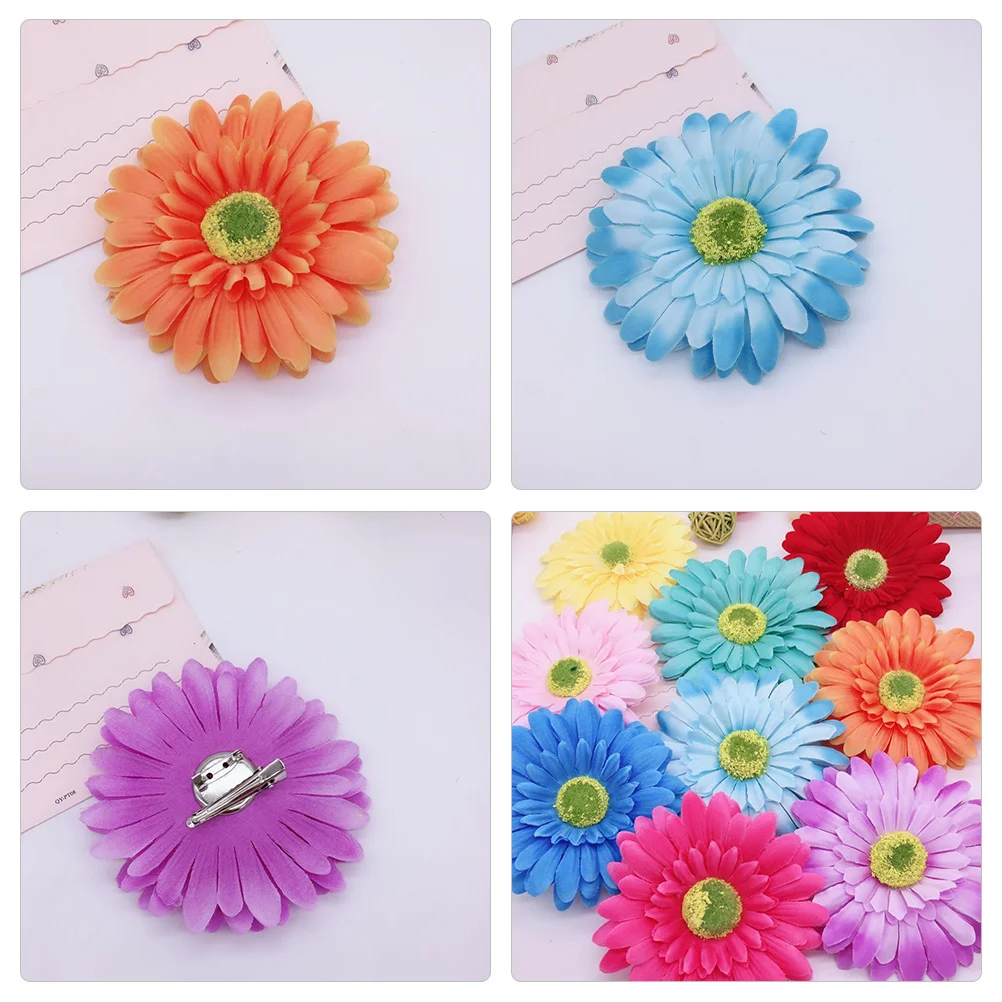 

9 pcs Flower Hair Clips Chrysanthemum Fabric Women Hair Accessories Decorative Floral Pins For Wedding Bohemian