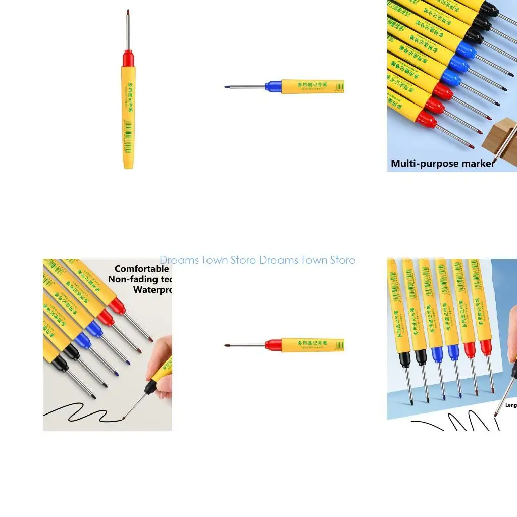 

HX6A Маркер с глубокими отверстиями, Карпентерский маркер на масляной основе, Водонепроницаемая Маркировочная ручка, Маркер с 33