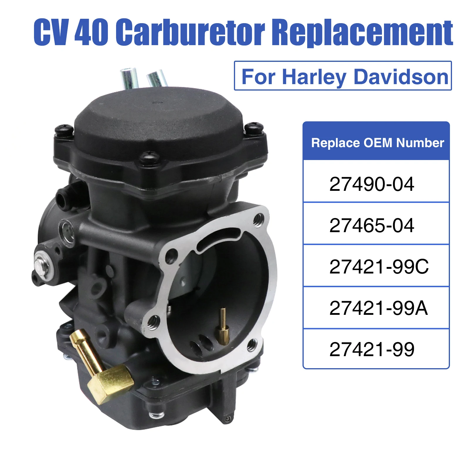 Alconstar CV40 Carburetor Motorcycle 40mm Carb for Harley-davidson Sportster Dana Electra Glide Fat Boy Fuel System Accessories