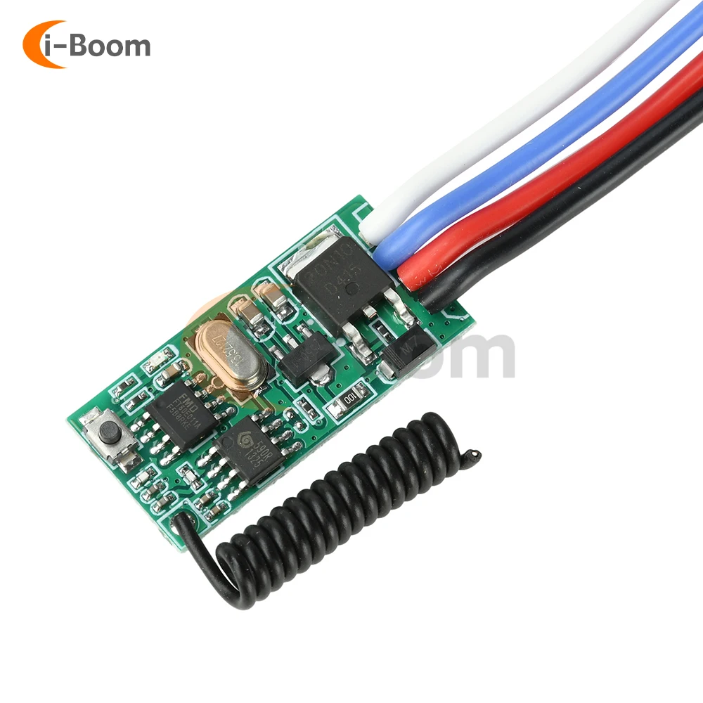 

Беспроводной модуль постоянного тока 3,6 ~ 24 В, 433 МГц, модуль приемника сигнала, дистанционный переключатель 1527, кодирующий приемник радиочастотного сигнала, модуль беспроводного переключателя