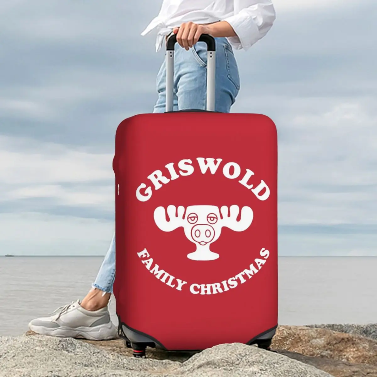 

Griswold Family Christmas - Christmas Vacation Rant Suitcase Cover Protection Elastic Trip Luggage Protector Covers 18-32 Inch