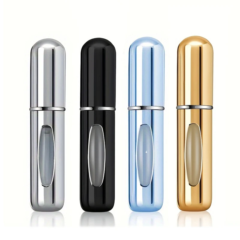 1/4Pcs 5ml Perfume Atomizer Portable Liquid Container for Cosmetics Traveling Mini Aluminum Spray Empty Refillable Bottle