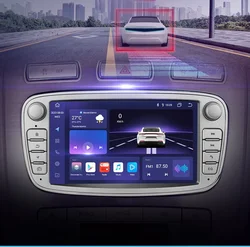 Radio con Android para coche, reproductor Multimedia con pantalla estéreo, Carplay, para Ford Focus 2, 3, Mondeo, S MAX, C, Mondeo, Galaxy, Transit, Connect, Kuga, 7862