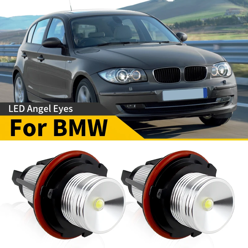 2 قطعة E39 10 واط LED عيون الملاك المصابيح الأمامية لسيارات BMW 1/5/6/7 سلسلة E87 E39 M5 E60 M5 E61 بجولة E63 E64 E65 E66 E83 X3 E53 X5 #1