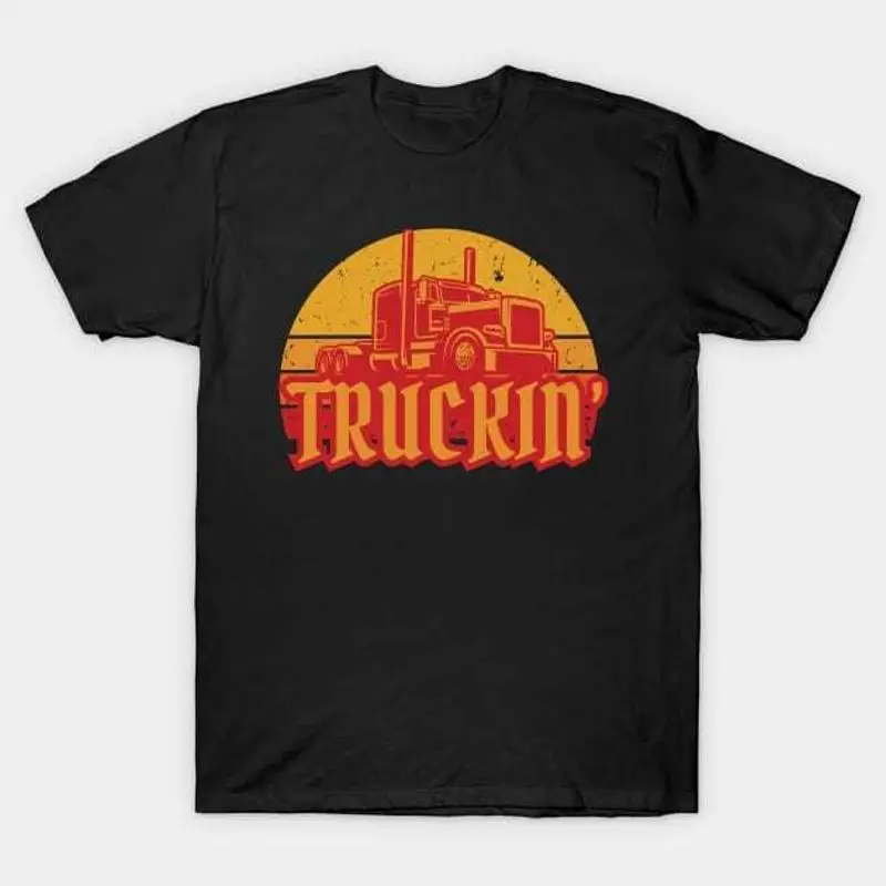 

Винтажная футболка Trashy Trucker 'Truckin' Sunset Rig S 5XL Быстрая доставка