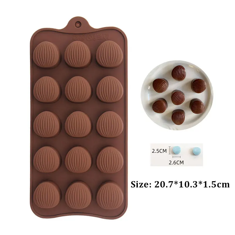 Nut Shaped Chocolate Mold Handmade Candy Jelly Silicone Mould Baking Tool