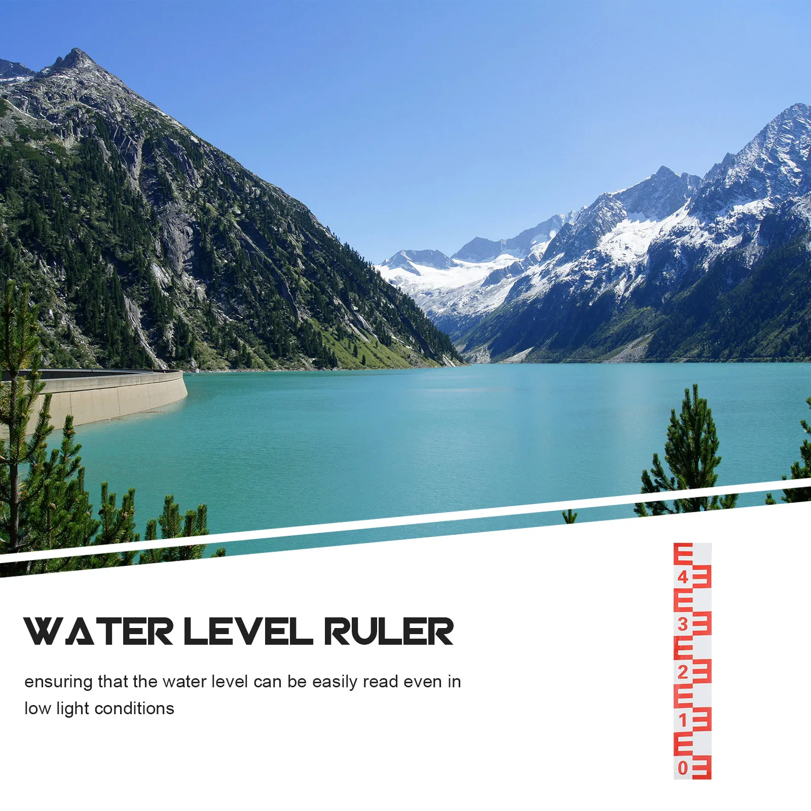 Pool Water Level Gauge Reflective Self Adhesive Ruler Sticker 50cm Measuring Tape Swimming Accessory
