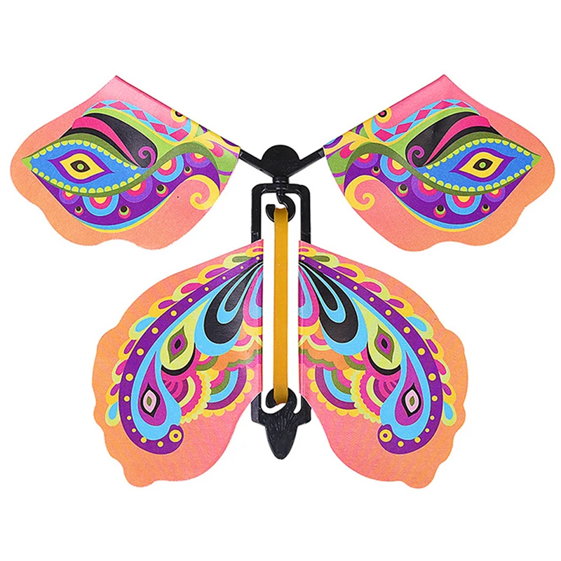 10PCS Flying Butterfly Magic Wind Up Flying Butterfly Surprise Box Explosion Box nel libro elastico Powered Magic