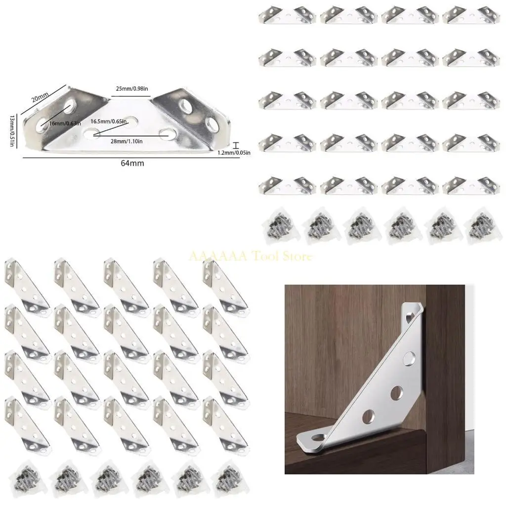

A2BE 20PCS Угловые кронштейны из нержавеющей стали невидимы