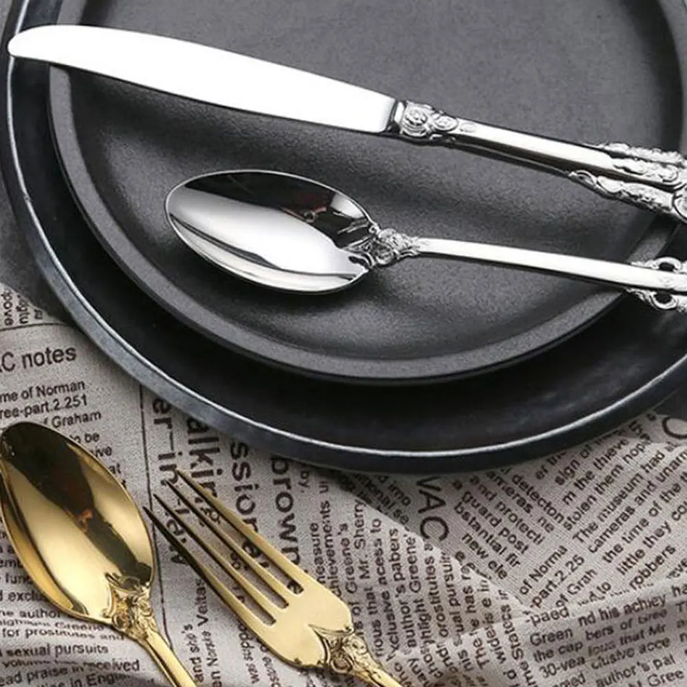 

Stainless Steel Lightweight Easy Clean Hotel Tableware Hotel Home Western Spoon Fork Tableware Metal Knife
