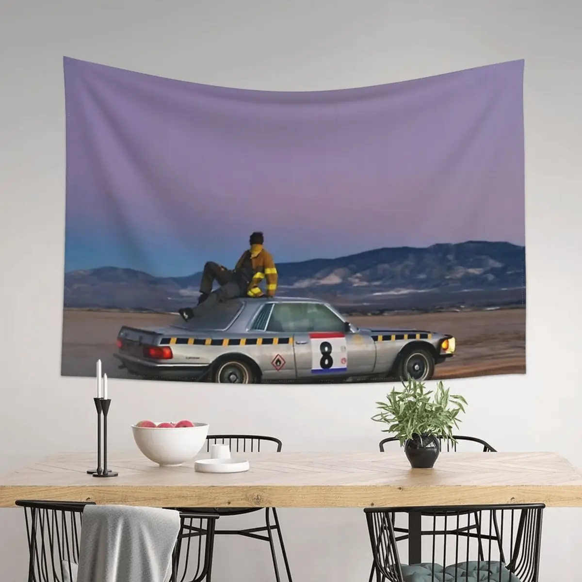 

The Asap Car Alone Tapestry Decorative Wall Wallpaper Bedroom Aesthetic Room Decor Wall Hanging Decor Tapestry