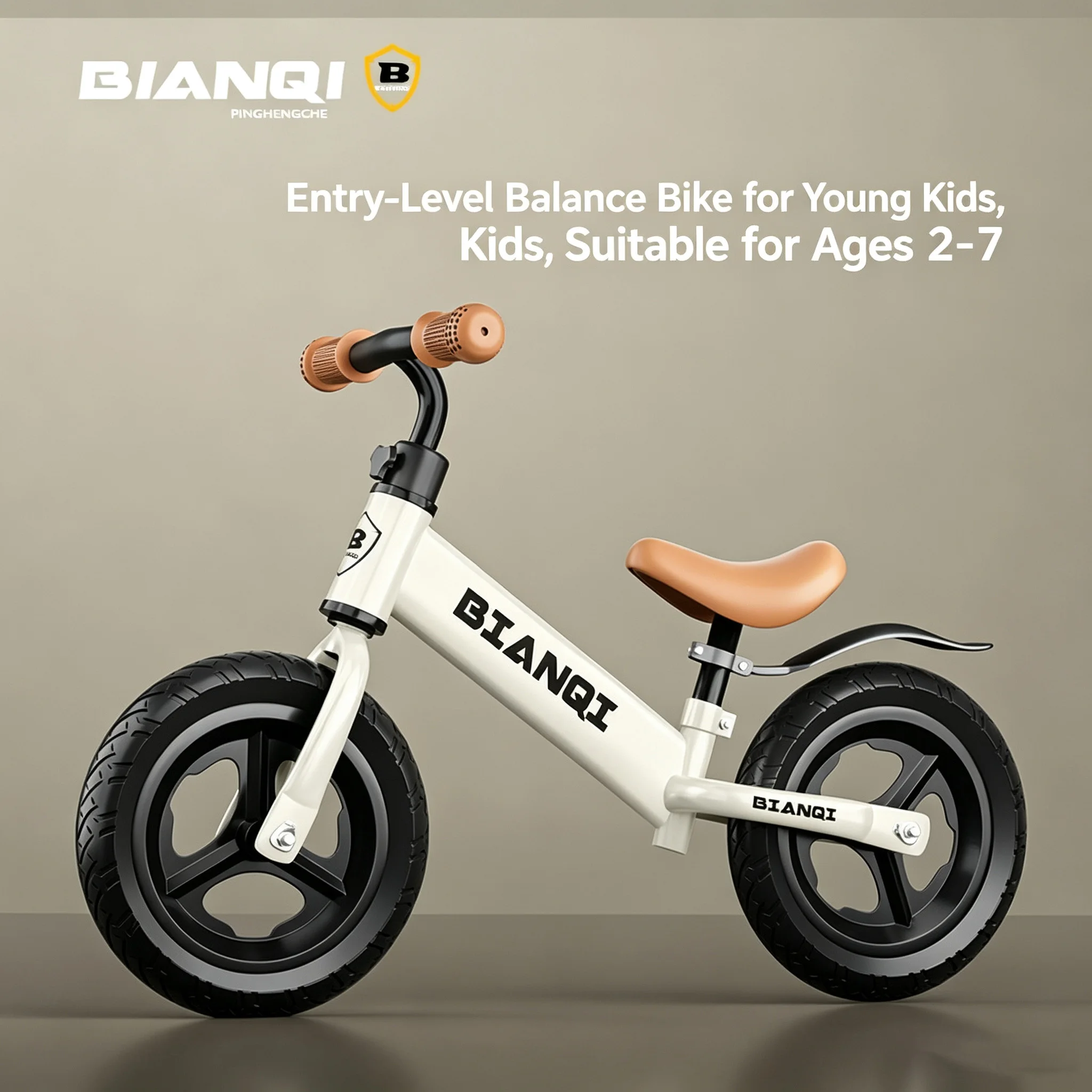 12 Inch Kids Balance Bike No Pedal, Toddler Training Gliding Bicycle for 2-5 Years Old, Children First Walking Bike