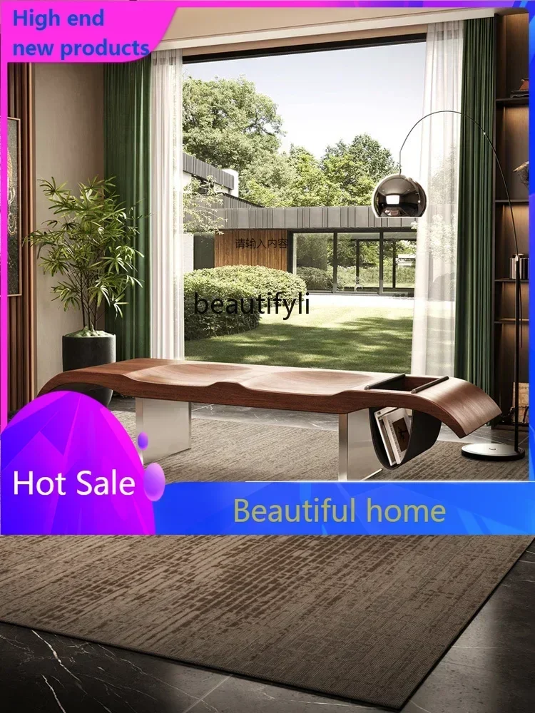 

zJS Скамейка из цельного дерева, светлая, роскошная, с высоким смыслом, ретро, чайный стул, диван, спальня, минималистичный креатив