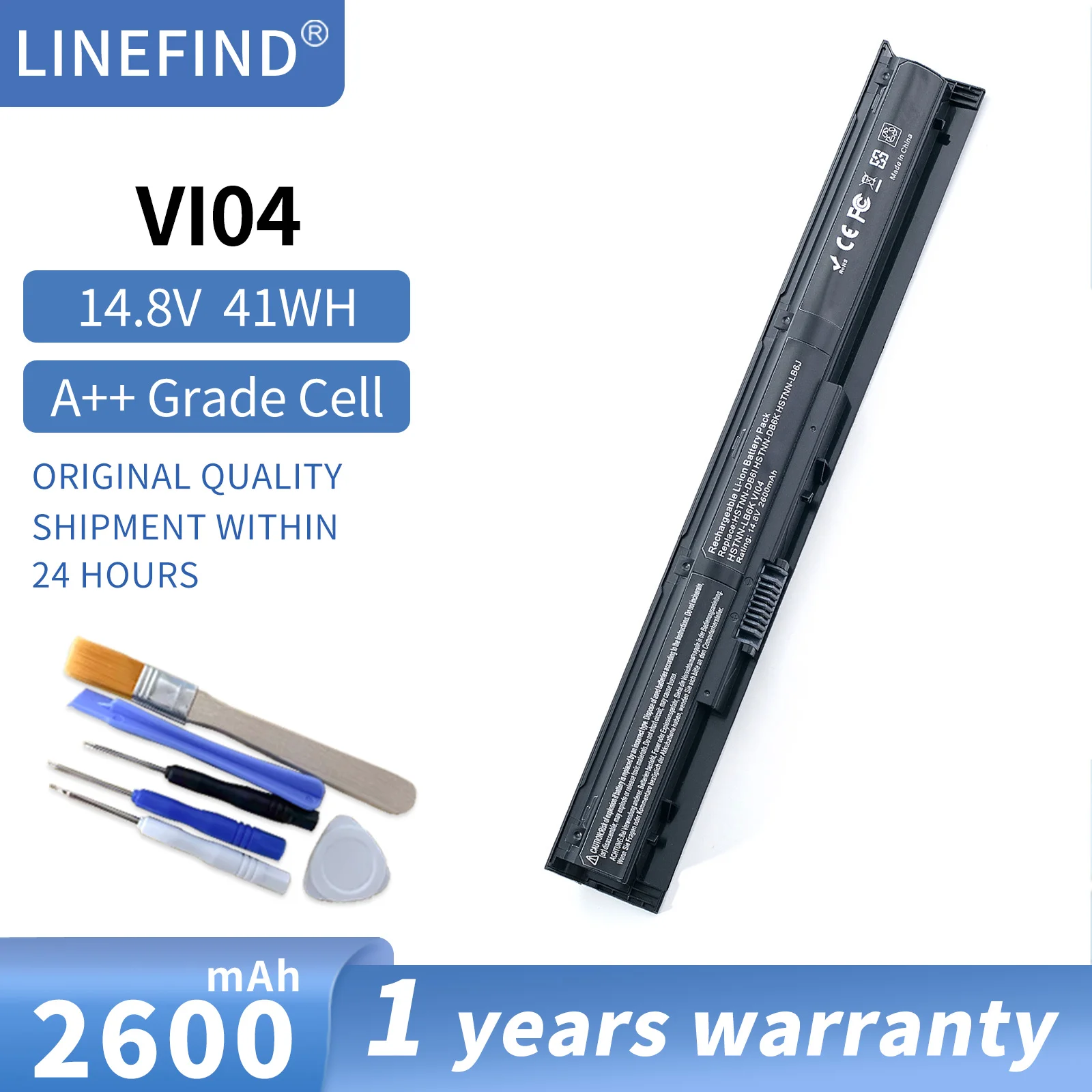 

VI04 Battery for HP Pavilion 17 15 ENVY 15-K028TX K031TX K032TX HSTNN-DB6I HSTNN-DB6K HSTNN-LB6J TPN-Q140 TPN-Q141