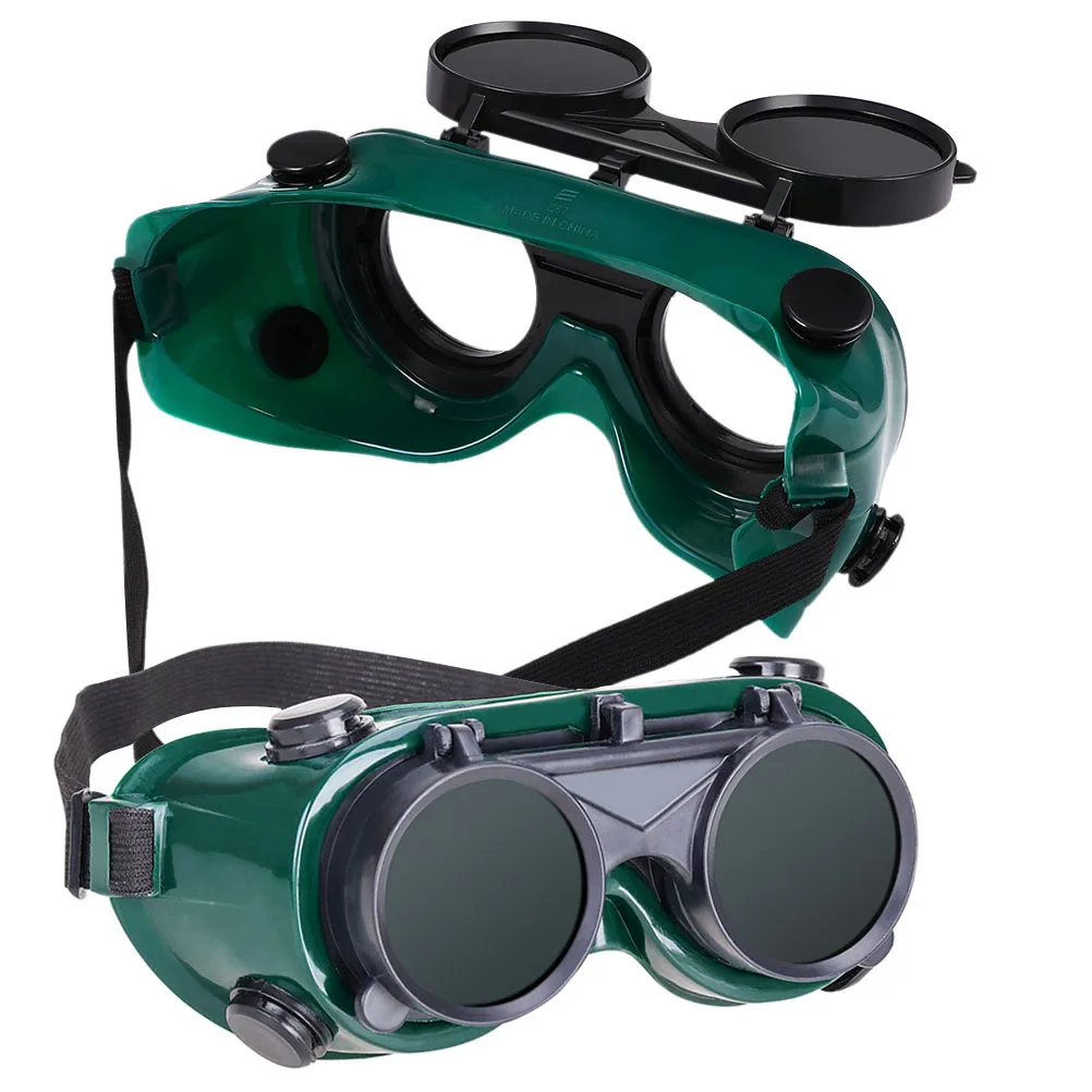 2pcs Glasses Protective Eyewear Wide Shade Welding Goggles For Laboratory Industrial Safety Anti-Scratch Non-Slip