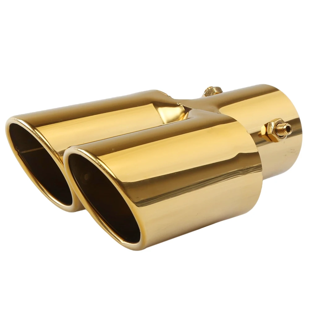 Universal Dual Auspuff Spitze Edelstahl Slant Cut Spitze für Auto Auspuffrohr Verlängerung Modifikation Dekoration Schalldämpfer Endrohr