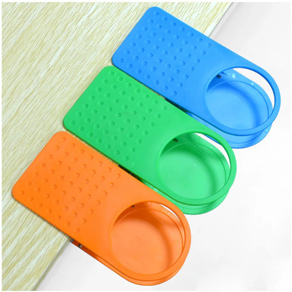 Beverage Cup Holder Binder Clip With Cup Holder Desk Side Drink Holder Foldable Home Office Table 1pc Random color shipping