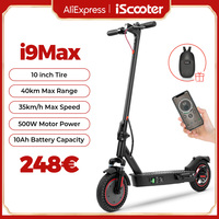 iScooter i9Max 10in Electric Scooter Max Motor 500W Dual Shock Absorption Scooters for Adult 35KM/H 10Ah Honeycomb Tire Scooter