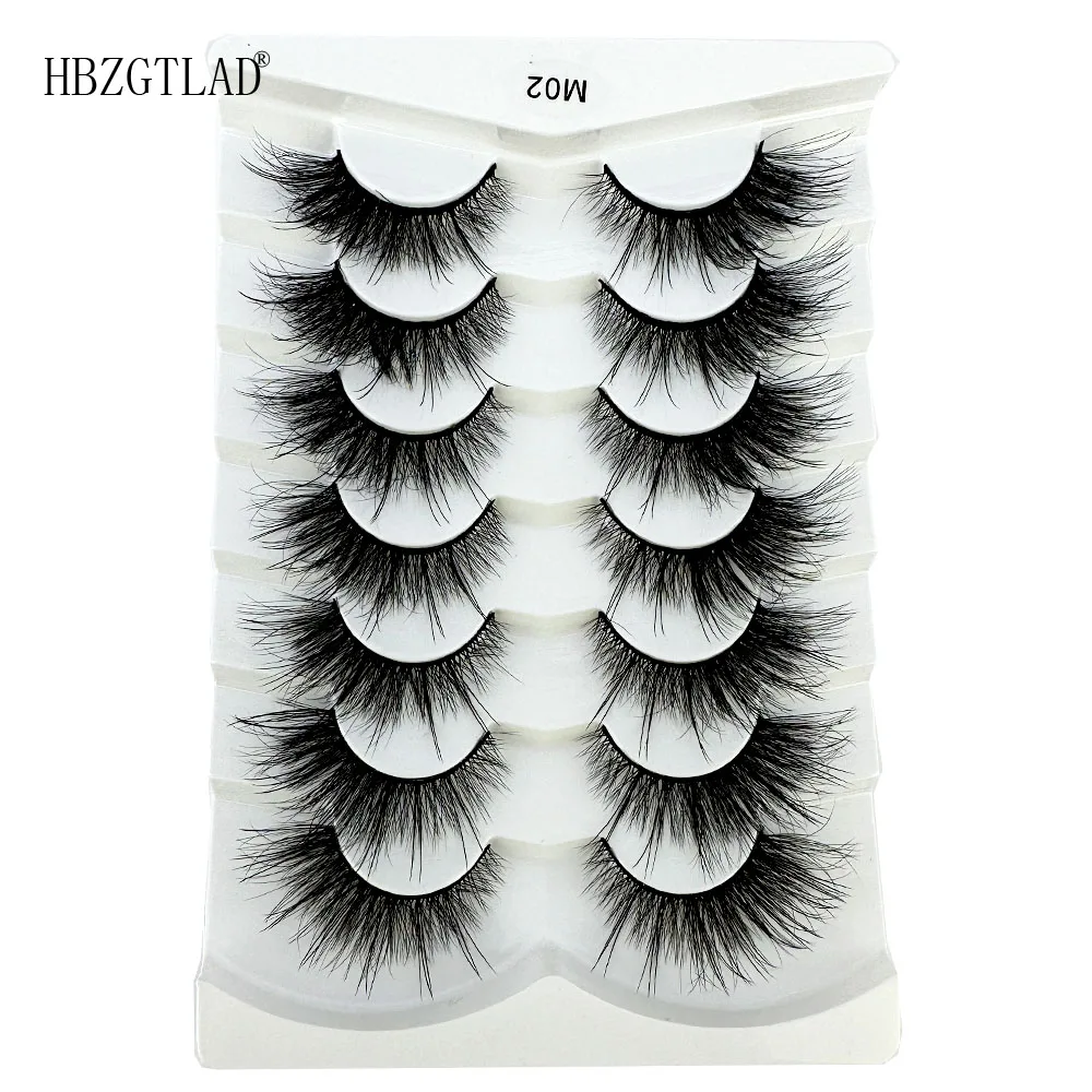 Clear Band Wimpern 15 mm-20 mm Katzenaugenwimpern Natürliches Aussehen Wispy Falsche Wimpern 3D Kurze Flauschige Streifenwimpern Packung 7 Paar