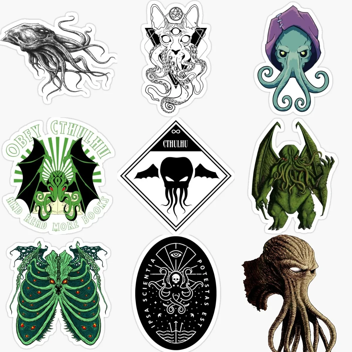 Cthulhu Great Old Ones octopus monster Tentacles PVC sticker for Decorate Fridge car bicycle window off-road truck van decal