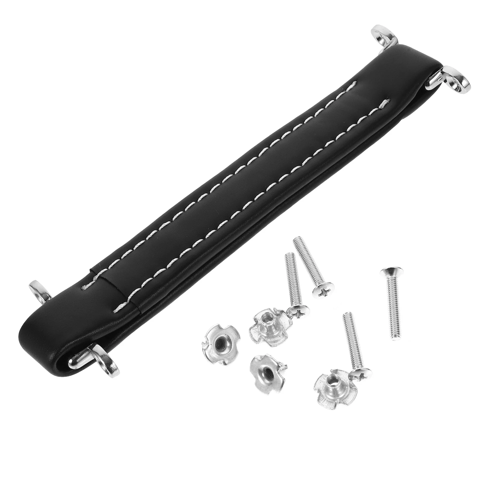 

Light Brown Leatheramp Amplifier Strap for Electric Guitar Audio Strip Handle Durable PU Reinforced Metal Bars Speaker