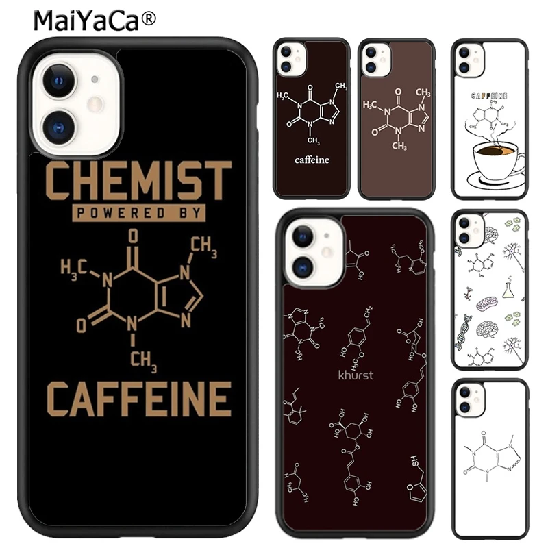 

MaiYaCa Science Chemistry Caffeine Phone Case For iPhone 17 Air 16 15 plus 11 12 13 14 pro max shell coque