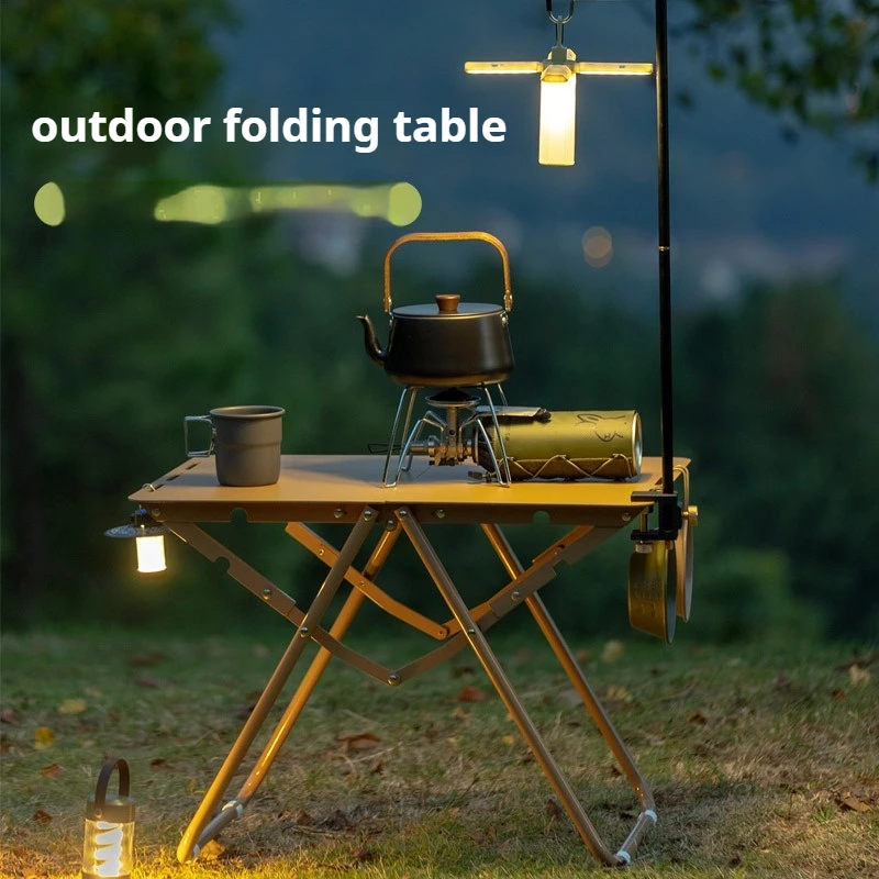 Outdoor Camping Folding Table Aluminum Alloy Tea Table Picnic Barbecue Park Beach Table Outdoor Camping Equipment Supplies