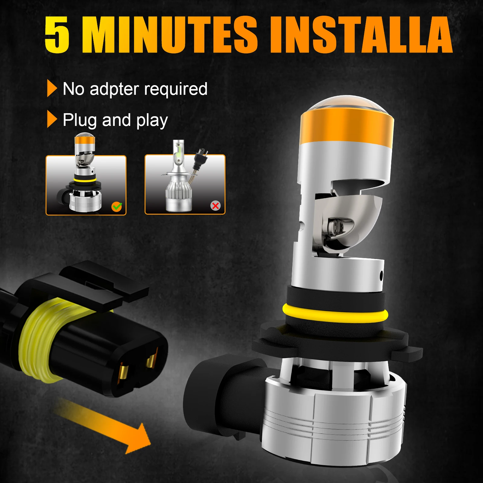 مصباح أمامي لعدسة جهاز عرض ضوئي ليد MZGN-Bi ، مصابيح ليد للسيارة ، بو ، تورو ، من من من ، من ، من ، إلى ، H7 ، H11 ، H4 ، HB3 ، HB4 ، 30000lm مصباح ، 2 #4