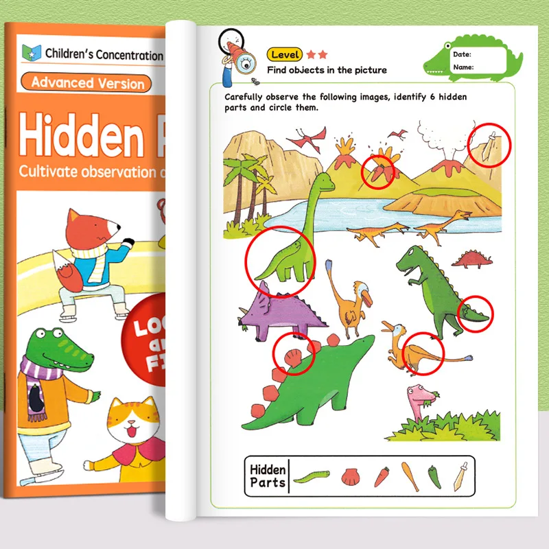 

Discover Big Challenges, Enhance Visual Abilities, Focus Training, Maze Puzzle Books, Hide and Seek, Search for Things Game Book